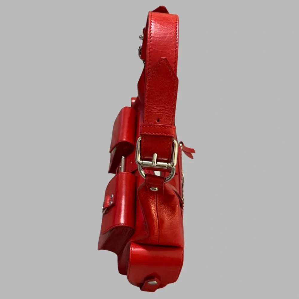 THE KOOPLES RED LEATHER AMELIA BAG NWT - Picture 7 of 13